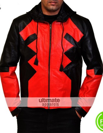 Deadpool Halloween Costume Hooded Athletic Jacket