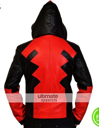 Deadpool Halloween Costume Hooded Athletic Jacket