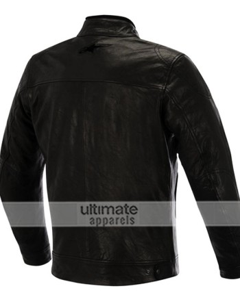 Alpinestars Mens Black Biker Leather Jacket 