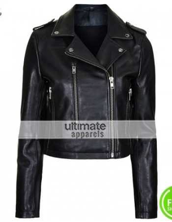 Bella Thorne Black Biker Jacket By Boutique