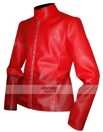 Avengers Age of Ultron Scarlet Witch Red Leather Jacket