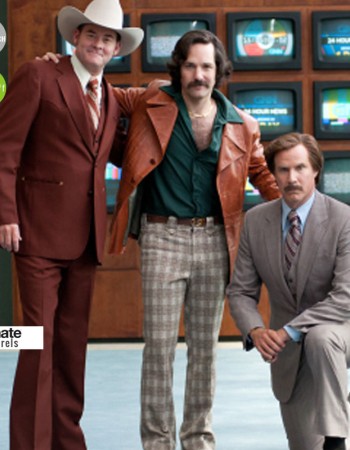 Anchorman 2 Paul Rudd (Brian Fantana) Brown Coat
