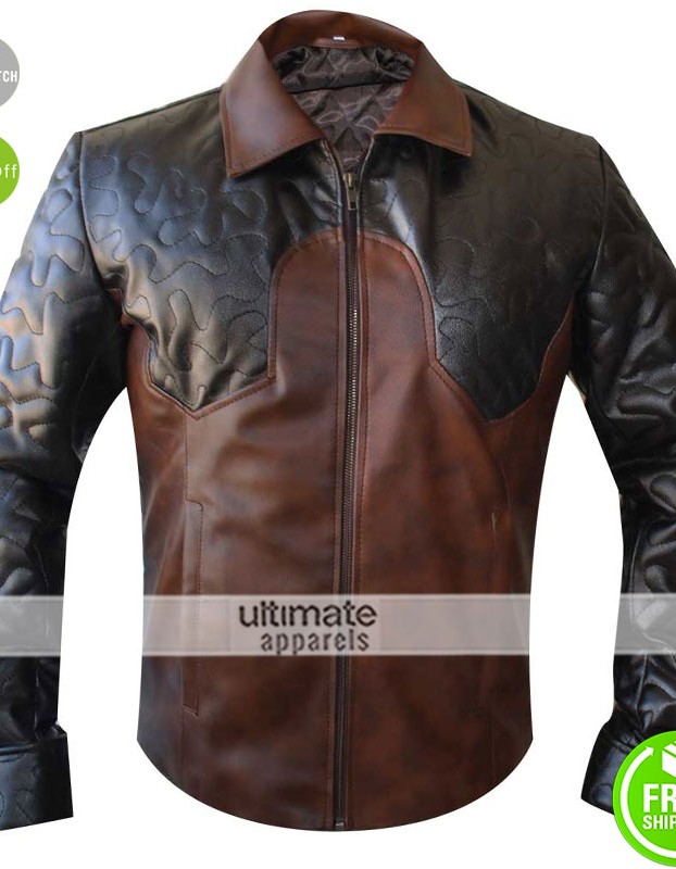 Criss Angel Designers Brown Quilted Biker Jacket
