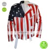American Flag 2016 Men’s Rider Faux Leather Jacket 