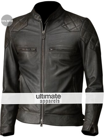 David Beckham Brazil Motorcycle Quilted Jacket
