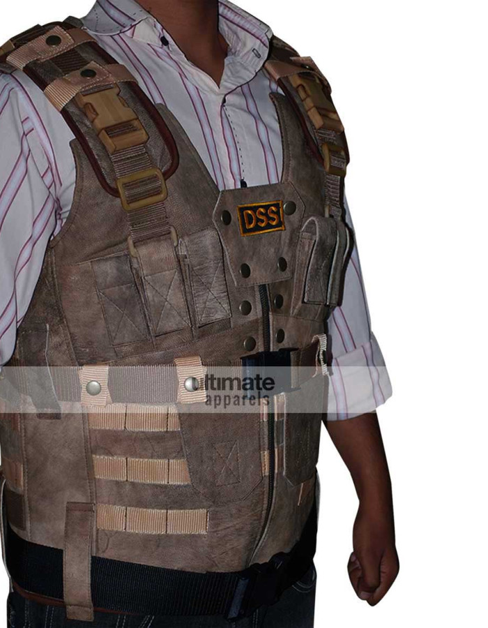 DSS Men's Brown Suede Leather Vest