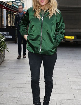 Ellie Goulding Green Bomber Jacket