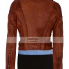 Ashley Benson Brown Quilted Branded Jacket