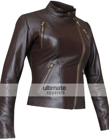 Women Brown Slim Fit UK Jacket