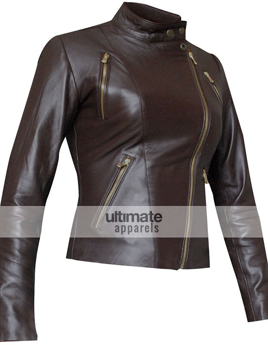 Women Brown Slim Fit UK Jacket