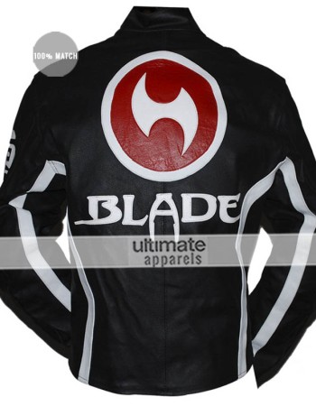 Blade Trinity Motorcycle Black Leather Jacket