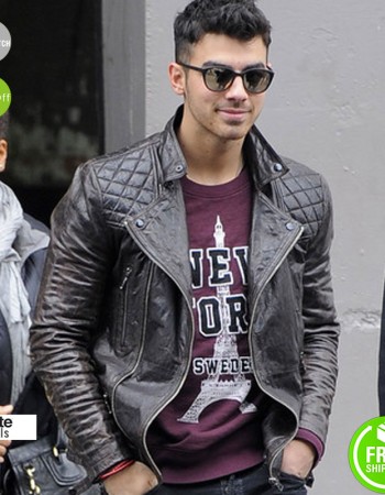 AllSaints Joe Jonas Leather Biker Jacket