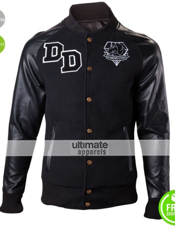 Big Boss Diamond Dogs Varsity Letterman Black Jacket