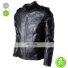 DC Comics Batman Logo Arkham Knight Black Leather Jacket