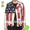 Meek Mill Perfecto American Flag Biker Leather Jacket