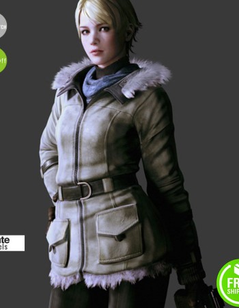 Resident Evil 6 Game Sherry Birkin Fur Jacket