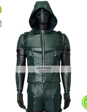 Arrow Season 4 Stephen Amell Costume Leather Jacket
