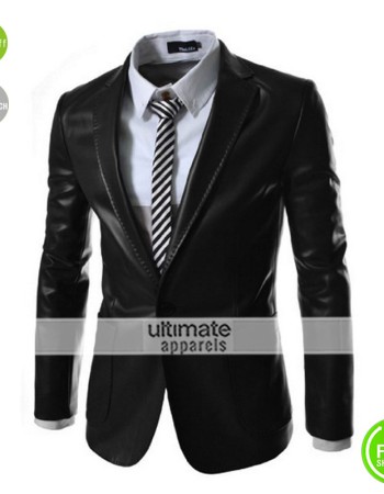 Autum Winter Formal Jacqueta De Couro Masculina Blazer