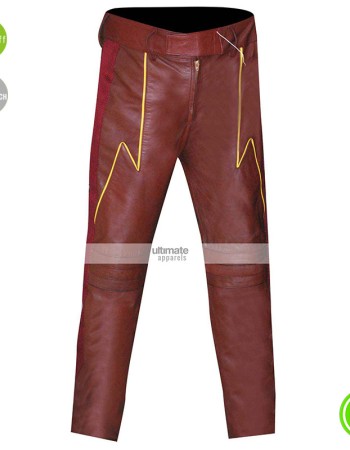 The Flash Barry Allen Slim Costume Leather Pants