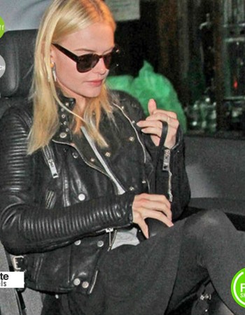 Kate Bosworth Burberry Black Biker Jacket