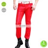 New Red Leather Pant For Men