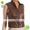 Designers Women Brown Leather Bomber Vest