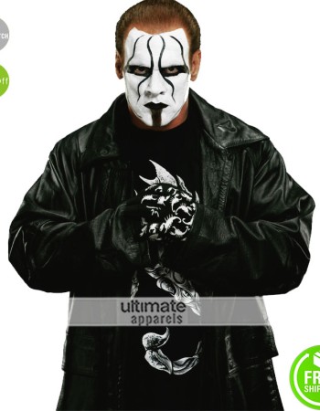 Sting Returns 2015 WWE Long Black Leather Coat