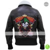 Bombshell Harley Quinn Bomber Fur Leather Jacket