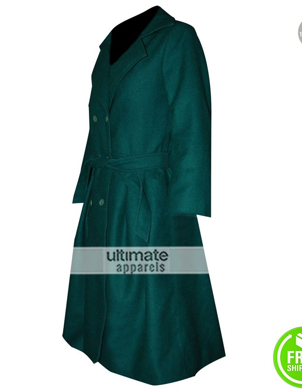 The Age of Adaline Blake Lively Wool Green Trench Coat