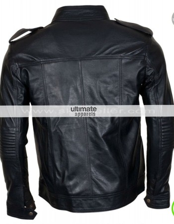 AJ Styles WWE Black Hooded Leather Jacket