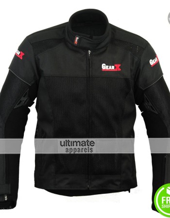 Air-Vent Gear X Motorbike Protective Black Jacket 