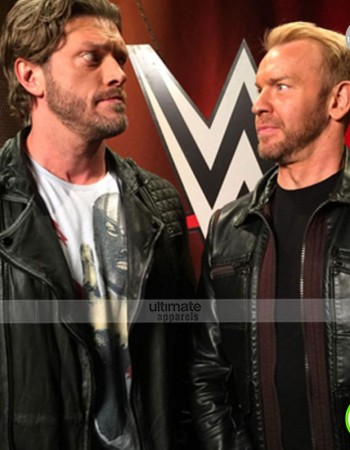Edge WWE FastLane Quilted Black Leather Jacket