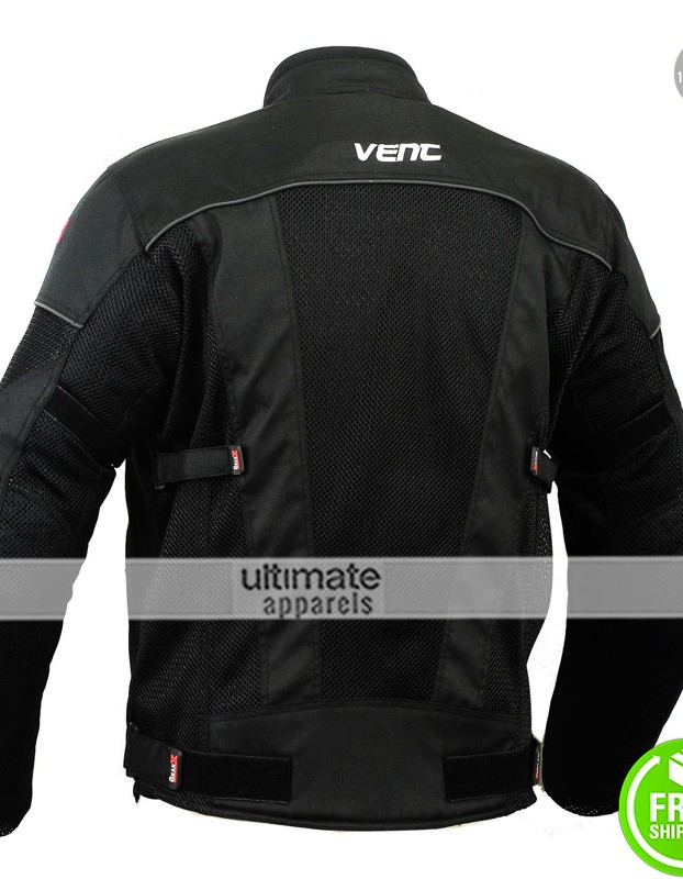 Air-Vent Gear X Motorbike Protective Black Jacket 