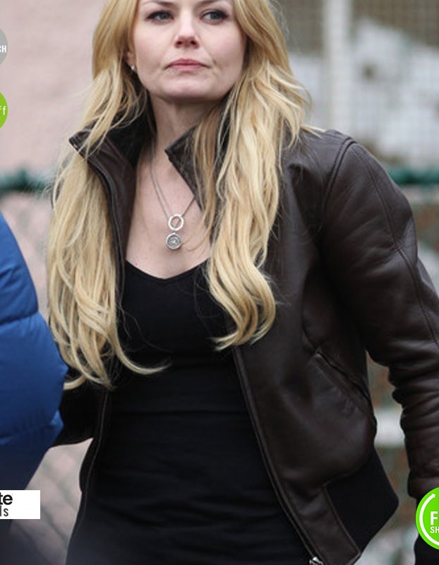 Once Upon A Time Jennifer Morrison Brown Bomber Police Jacket