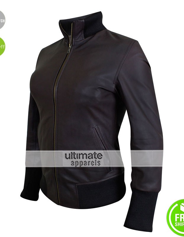 Once Upon A Time Jennifer Morrison Brown Bomber Police Jacket