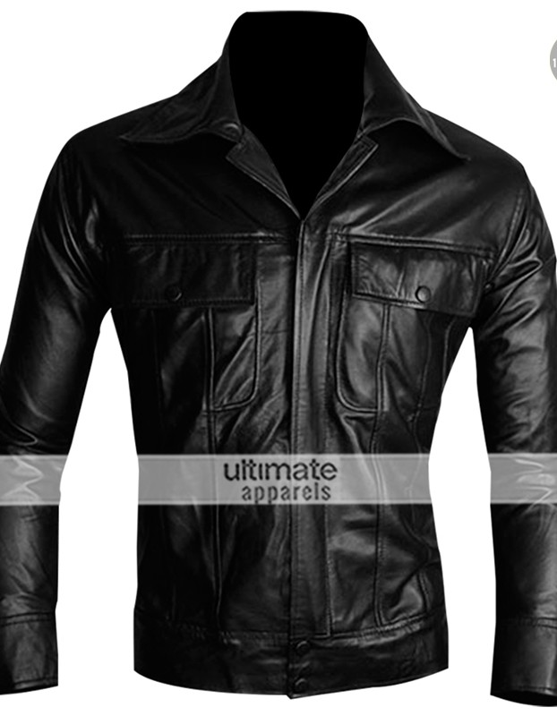 Elvis Presley The King Black Leather Jacket