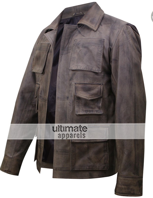 Mortal Kombat X Jason Voorhees Distressed Leather Jacket