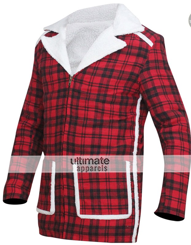 Deadpool Ryan Reynolds Wade Wilson Red Shearling Jacket