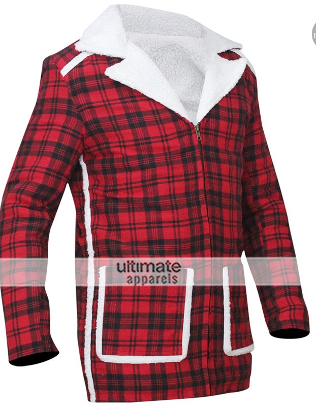 Deadpool Ryan Reynolds Wade Wilson Red Shearling Jacket