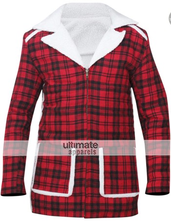 Deadpool Ryan Reynolds Wade Wilson Red Shearling Jacket