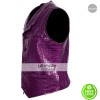Suicide Squad Jared Leto Joker Purple Crocodile Texture Vest