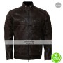 Cafe Racer Vintage 2017 Dark Brown Motorcycle Leather Jacket