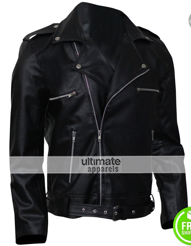 Walking Dead Season 6 Dean Morgan Black Leather Jacket