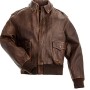 A2 Aviator Air Force Pilot Men Vintage Distressed Brown Leather Bomber Jacket