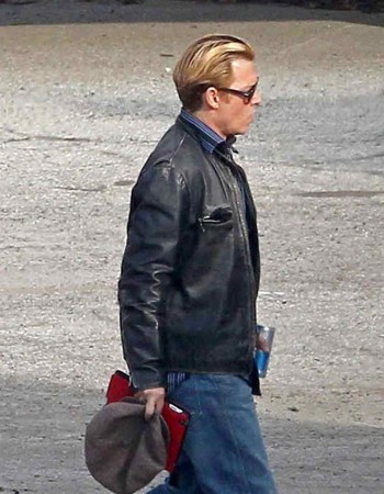 Charles Mortdecai Johnny Depp Movie Black Leather Jacket