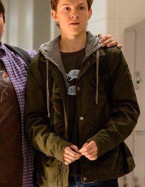 Tom Holland Spider-Man Homecoming Peter Parker Green Jacket