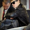 Justin Bieber Heathrow Airport Black Leather Jacket 