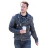 Taylor Kitsch Movie  Distressed Black American Assassin Leather Jacket