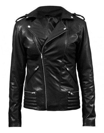 Riverdale Southside Serpents Womens Cheryl Blossom Biker Black Leather Jacket