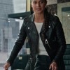 Alicia Vikander Tomb Raider Lara Croft Brando Biker Black Leather Jacket